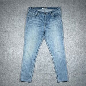 Levi's 721 Denim Jeans Womens 32x28 Light‎ Blue High Rise Skinny Stretch casual